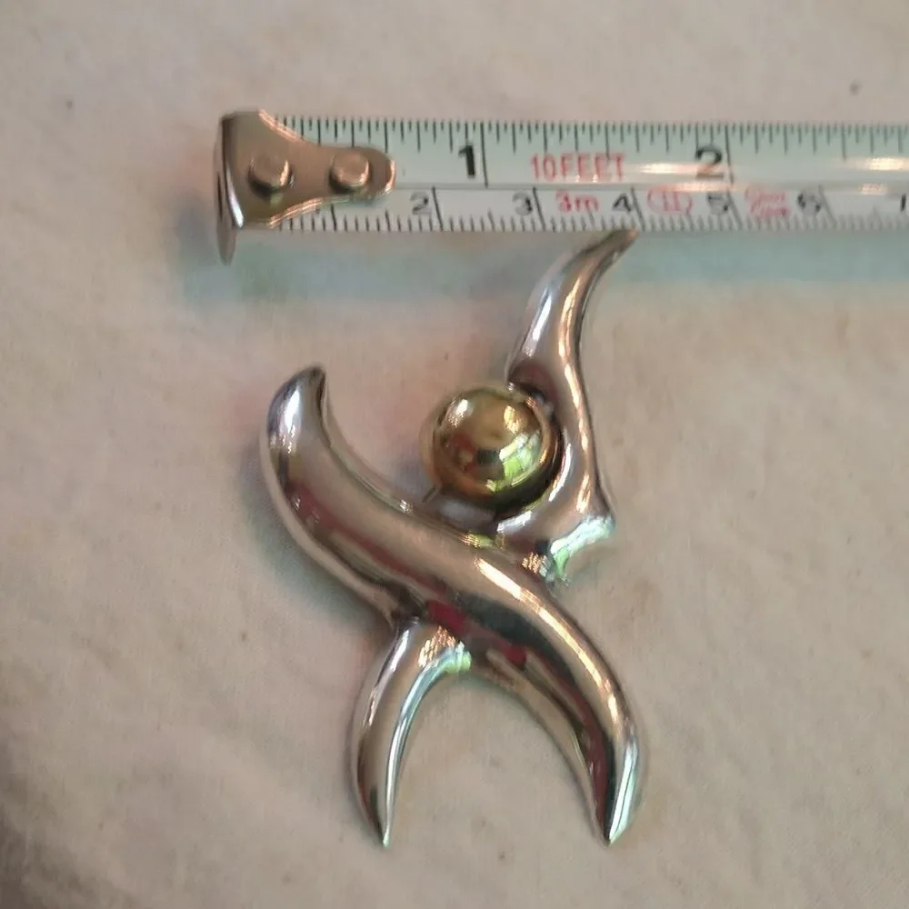Sterling Modernist Pin